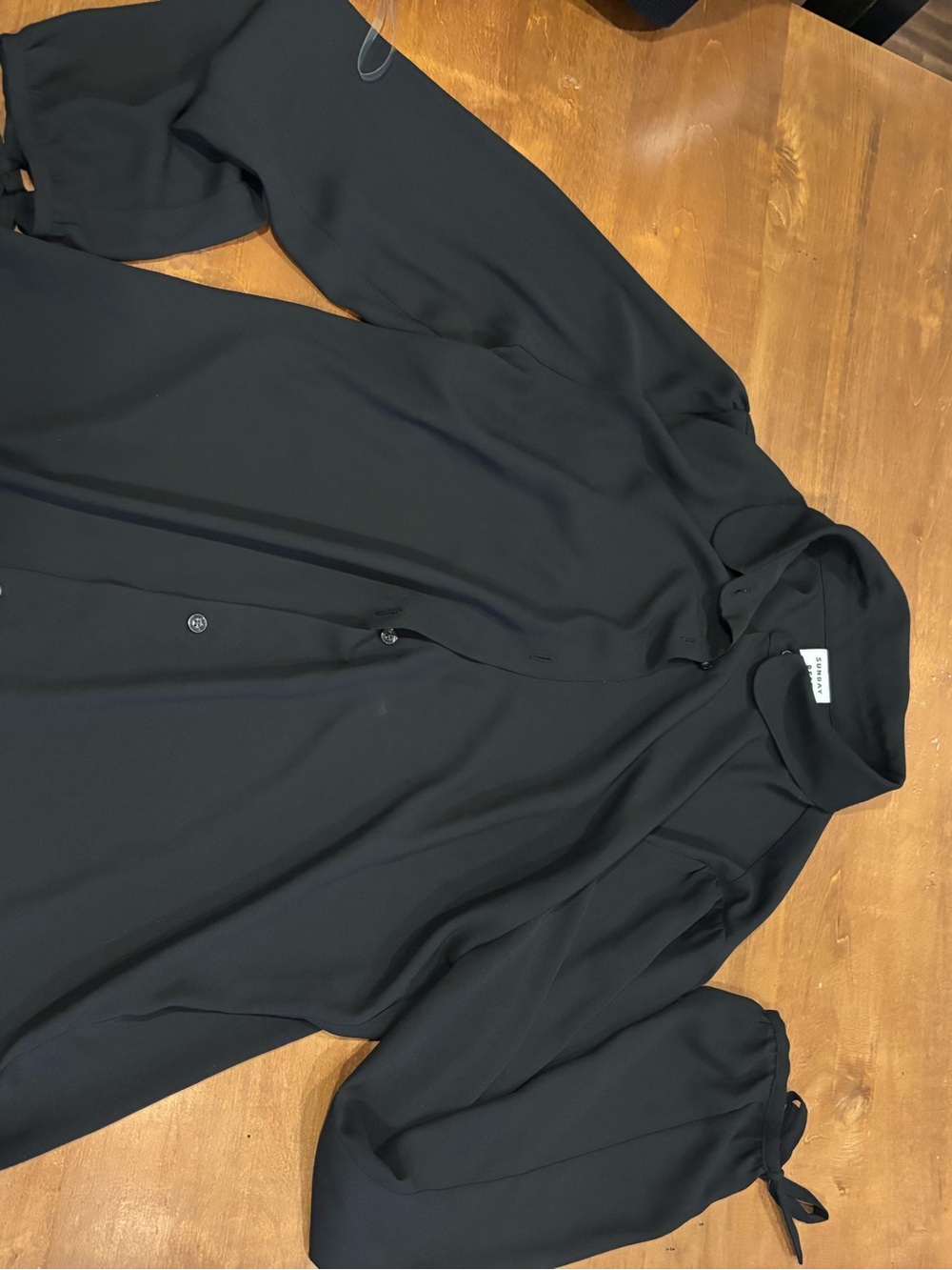 Sunday Best Black Women's Long Sleeve Blouse size lg